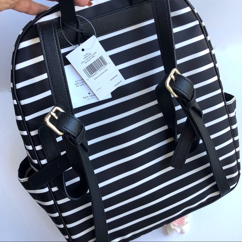 Kate Spade Large French Stripe Backpack - Picture 6 of 7